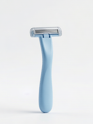 Disposable Single-Blade Blue Plastic Razor