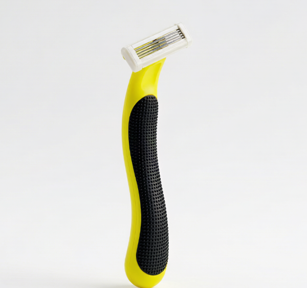 Disposable Yellow Anti-Slip Dual Blade Razor