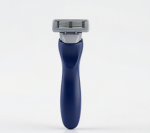 Classic Three-Blade Blue Plastic Cartridge Razor