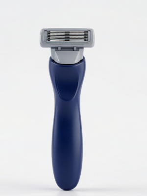 Classic Three-Blade Blue Plastic Cartridge Razor
