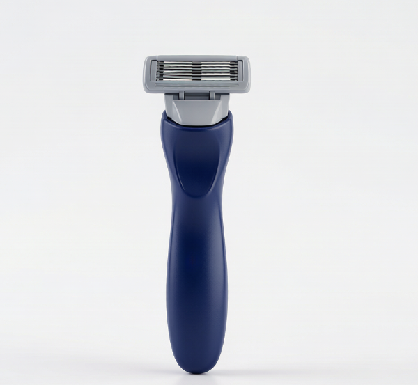 Classic Three-Blade Blue Plastic Cartridge Razor